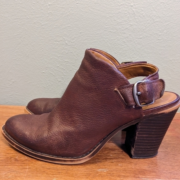Lucky Brand Brown Sling Back Booties Size 7.5 - Picture 4 of 12
